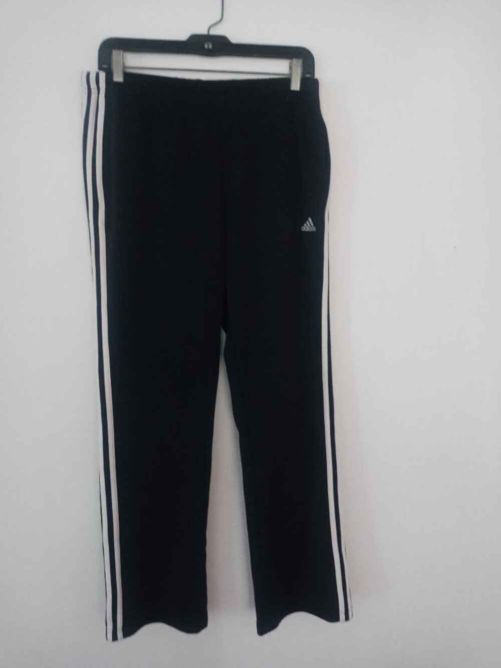 Adidas Women’s Black Track Pants with 3-Stripes – Size L